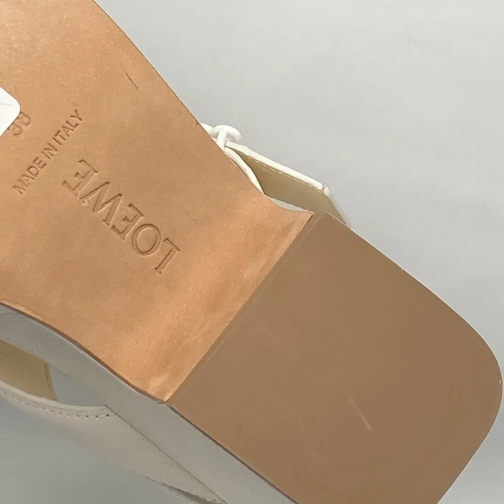 Loewe Ease leather platform thong sandals size 38